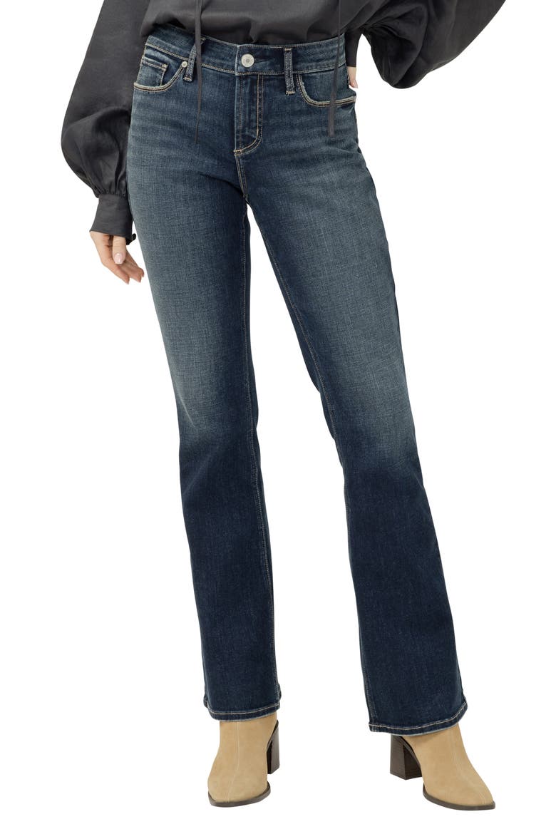 Elyse Curvy Mid Rise Slim Bootcut Jeans, Main, color, HARLOW
