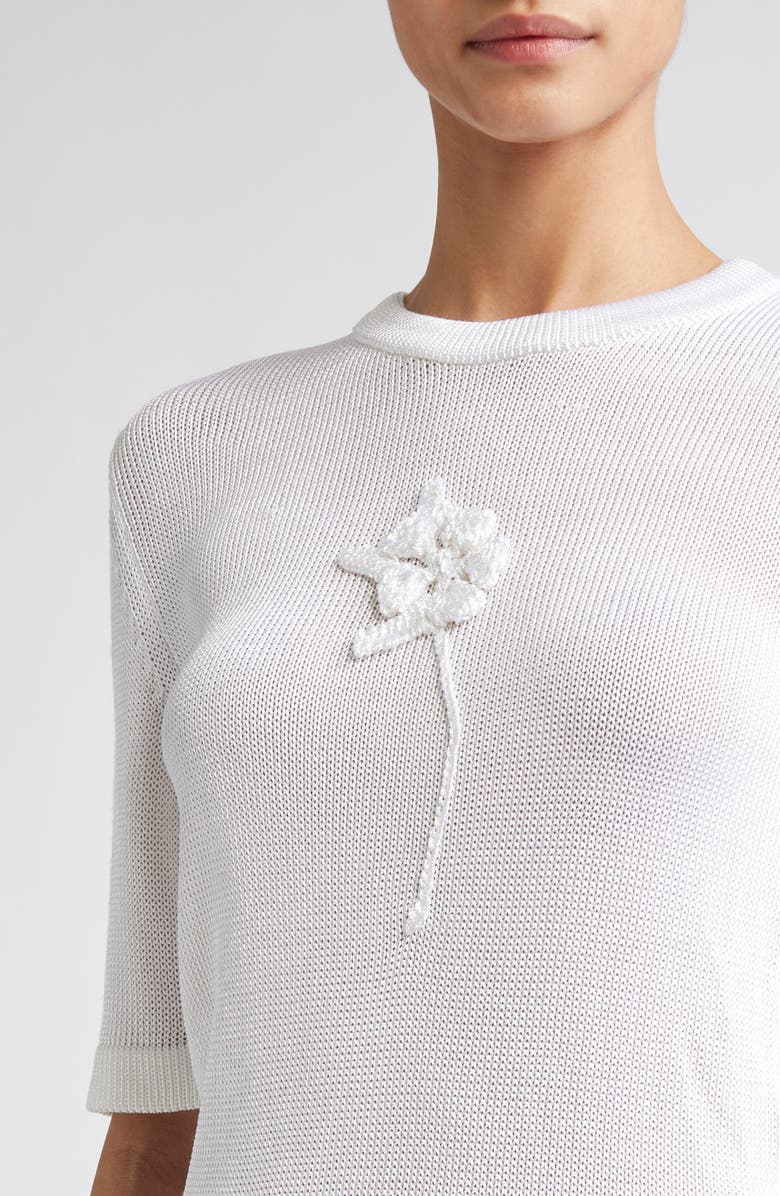 Jil Sander Crochet Detail Sweater, Alternate, color, 