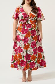 Estelle Nadja Floral Cotton Midi Dress
