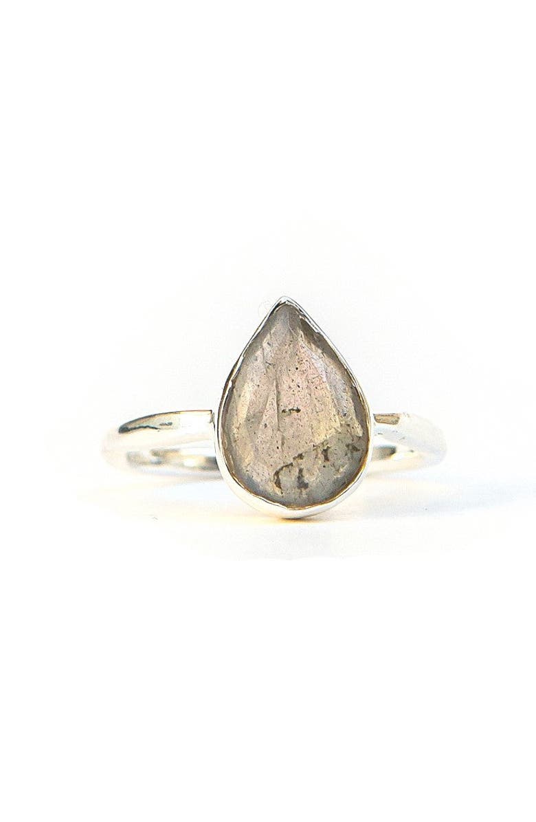 Fair Anita In Love and Labradorite Sterling Ring, Main, color, Silver - 10