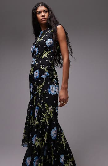 Godet Hem Midi Cocktail Dress