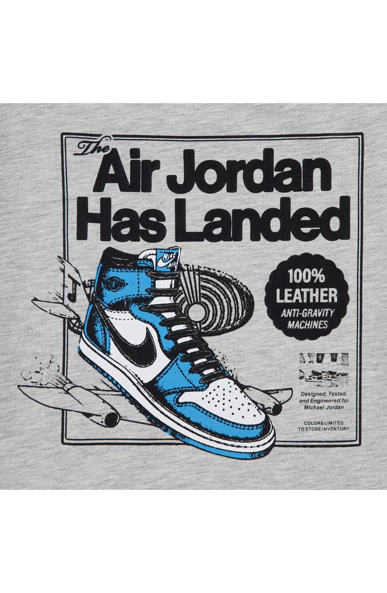 Jordan Kids' Air Jordan Has Landed Graphic T-Shirt, Alternate, color, Grey Heather