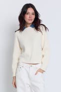 Central Park West Nash Denim Collar Sweater