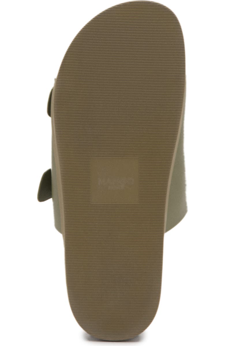 MANGO Double Buckle Sandal, Alternate, color, Khaki Green