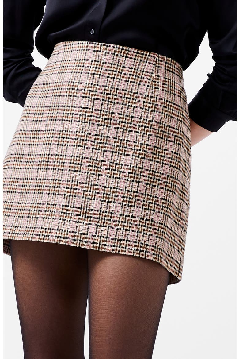 Gina Check Miniskirt, Alternate, color, PINK CHECK