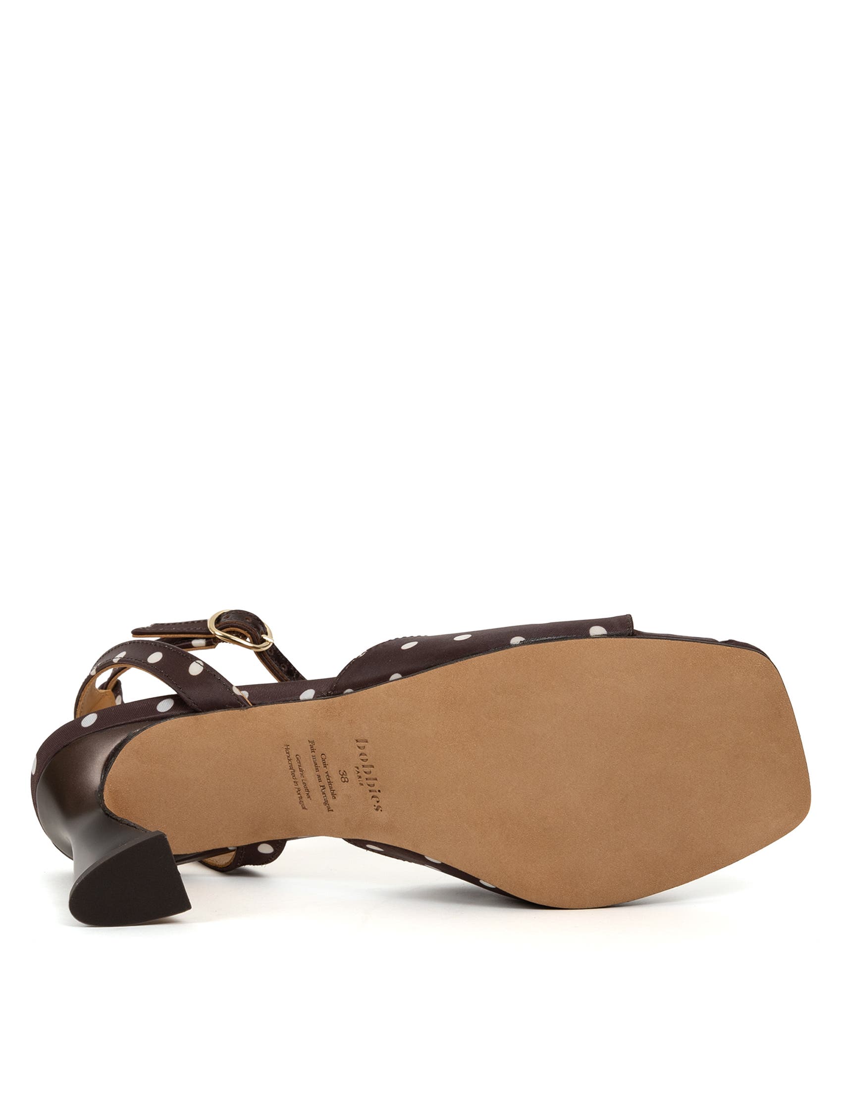 Piper Heeled Sandals, Alternate, color, Mocha Dots