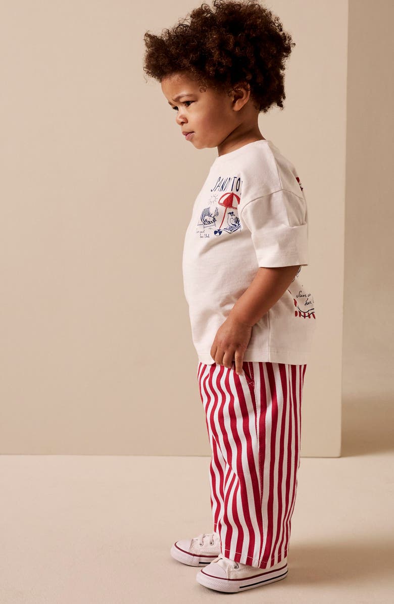 NEXT Kids' Stripe Cotton Twill Pull-On Pants, Alternate, color, Multi