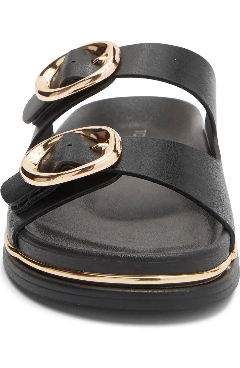 TOP MODA Maven Slide Sandal, Alternate, color, Black Pu