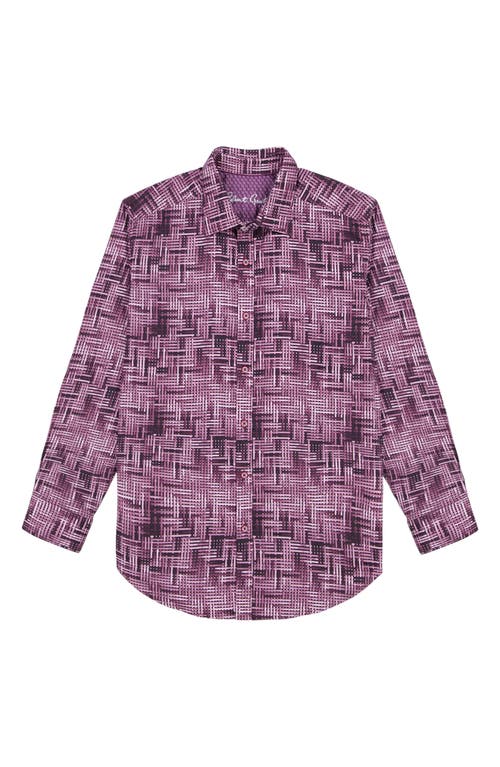 Robert Graham Berkley Long Sleeve Stretch Cotton Button-up Shirt In Gold