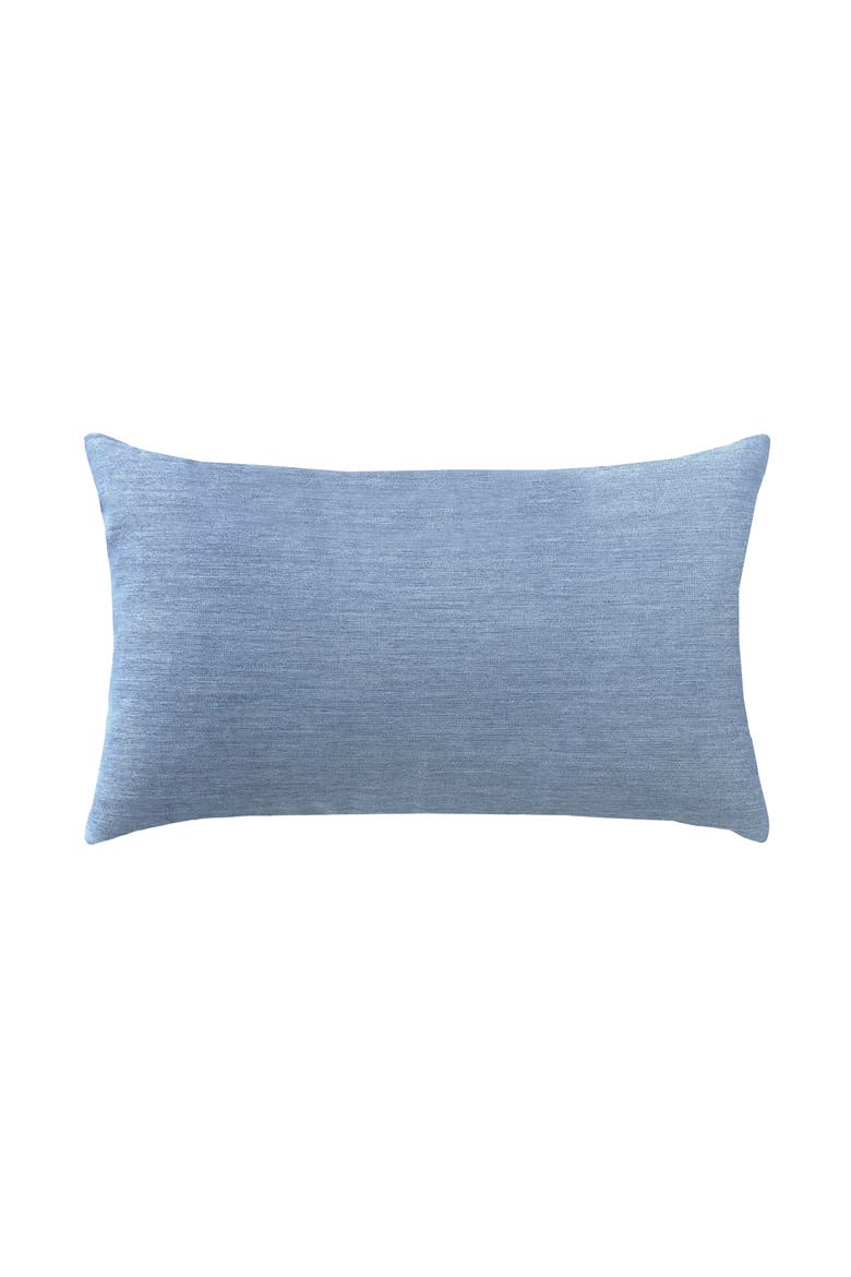 Nevis panelled dimensional banded Indoor & Outdoor Woven Accent Pillow, Alternate, color, Ocean