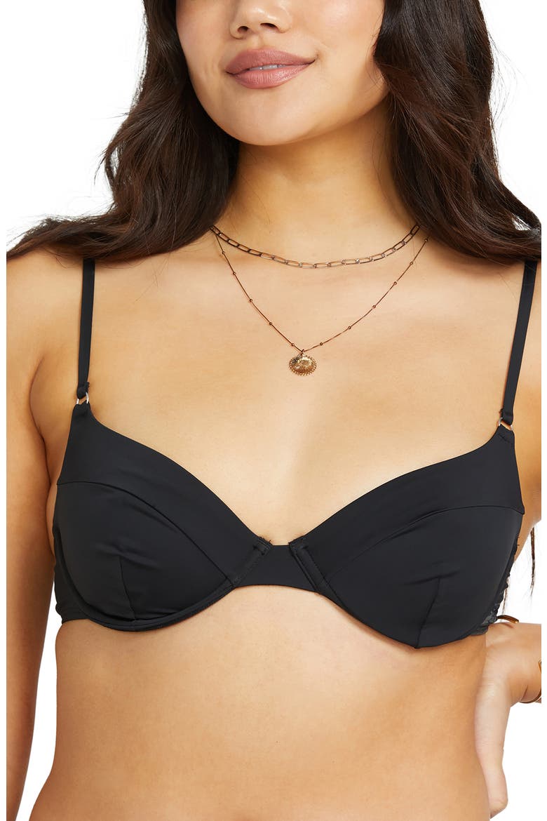 Sol Searcher Reese Underwire Bikini Top, Alternate, color, BLACK PEBBLE