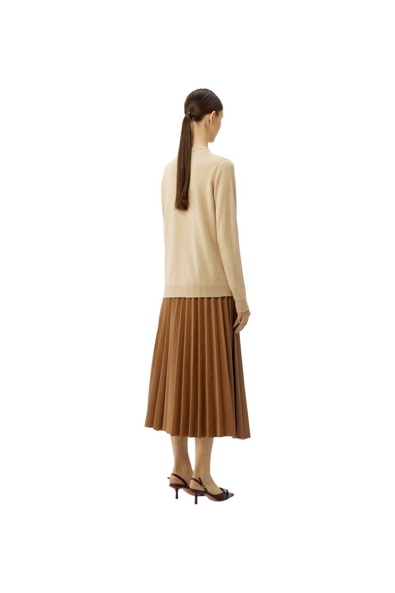 Essential Cashmere Crewneck Cardigan, Alternate, color, beige