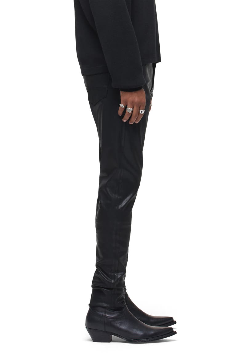 Zack Coated Skinny Jeans, Alternate, color, JET BLACK WAX