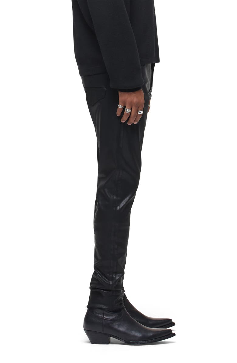 Hudson Jeans Zack Coated Skinny Jeans, Alternate, color, Jet Black Wax