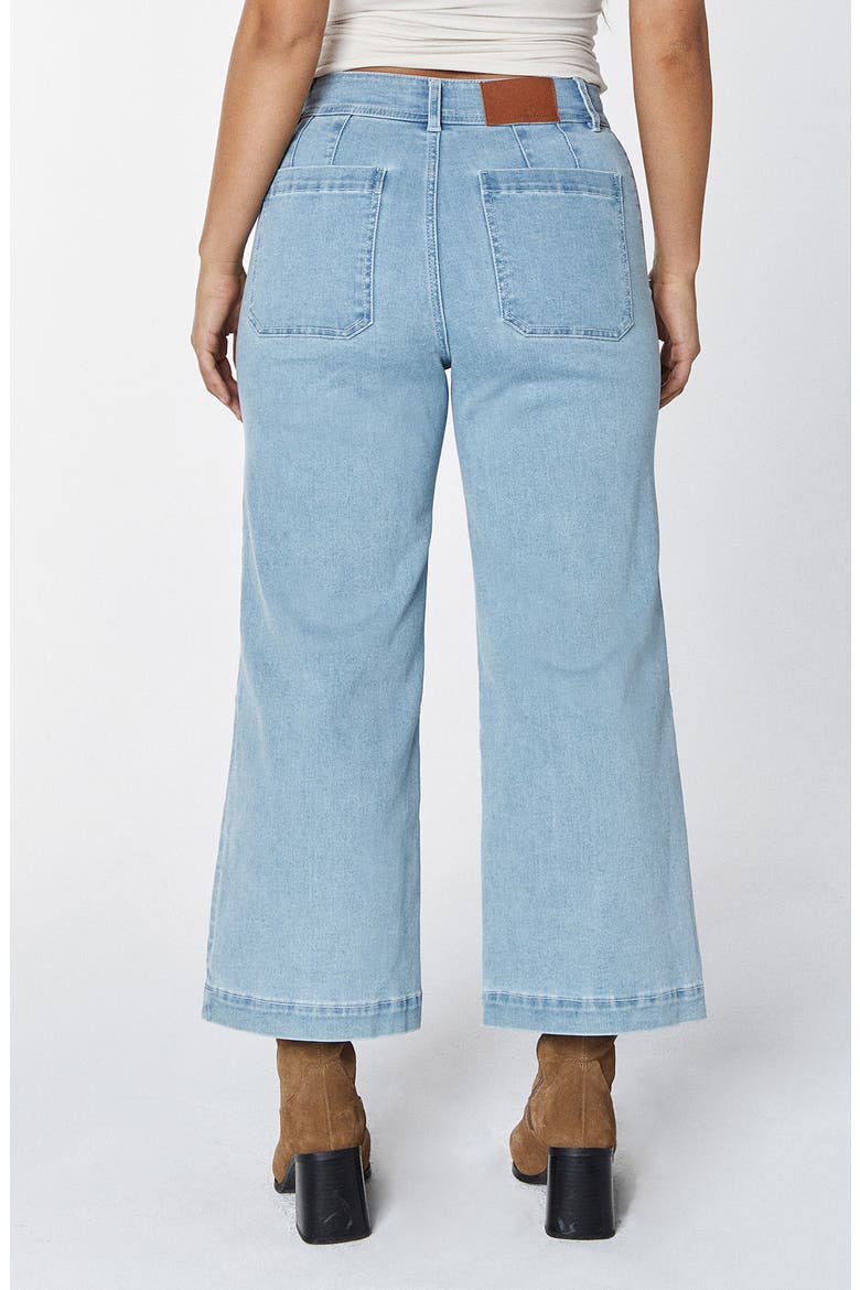 Gemma High Waist Crop Wide Leg Jeans, Alternate, color, SILVERLAKE