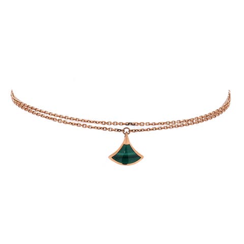Divas' Dream Bracelet 18K Rose Gold with Malachite