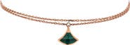 Pre-Owned Bvlgari Divas' Dream Bracelet 18K Rose Gold with Malachite