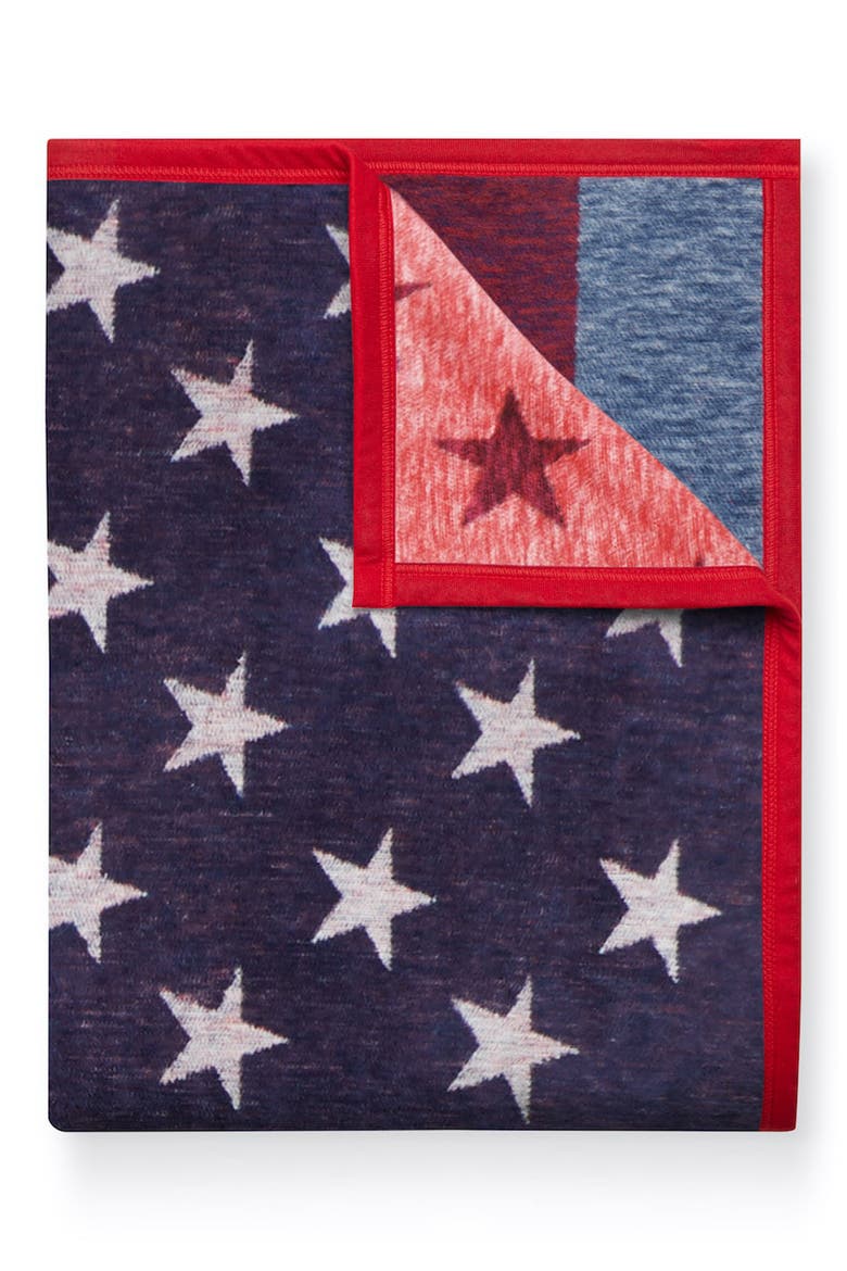 American Flag Throw Blanket, Alternate, color, RED