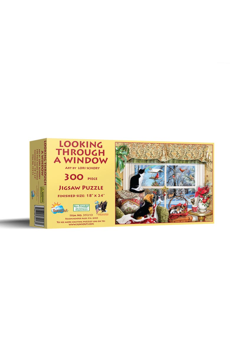 Sunsout Looking Through a Window 300 piece Jigsaw Puzzle for Adults, Main, color, Multicolor