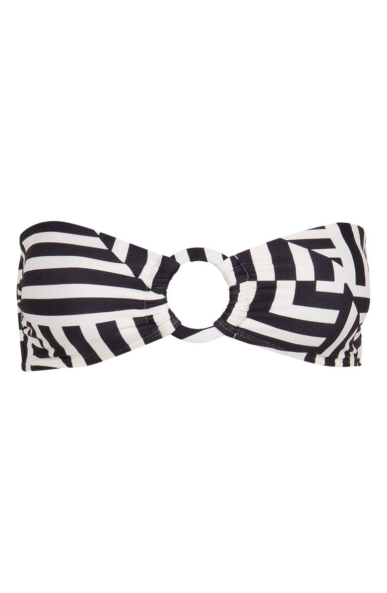 ViX Paula Hermanny Tisa Stripe O-Ring Strapless Bikini Top, Alternate, color, 