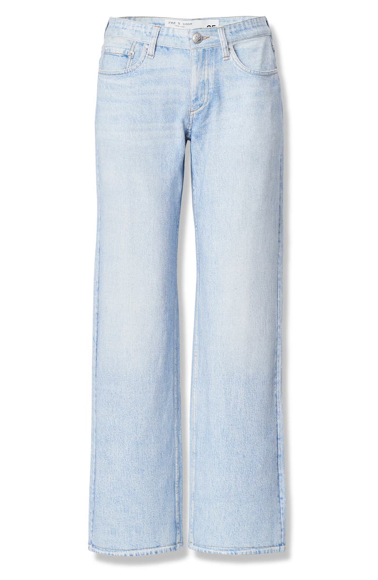 rag & bone rb Miramar Saige Mid Rise Wide Leg Cotton Terry Sweatpant Jeans, Alternate, color, Aria