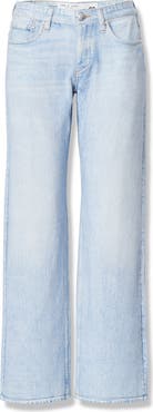 rag & bone rb Miramar Saige Mid Rise Wide Leg Cotton Terry Sweatpant Jeans