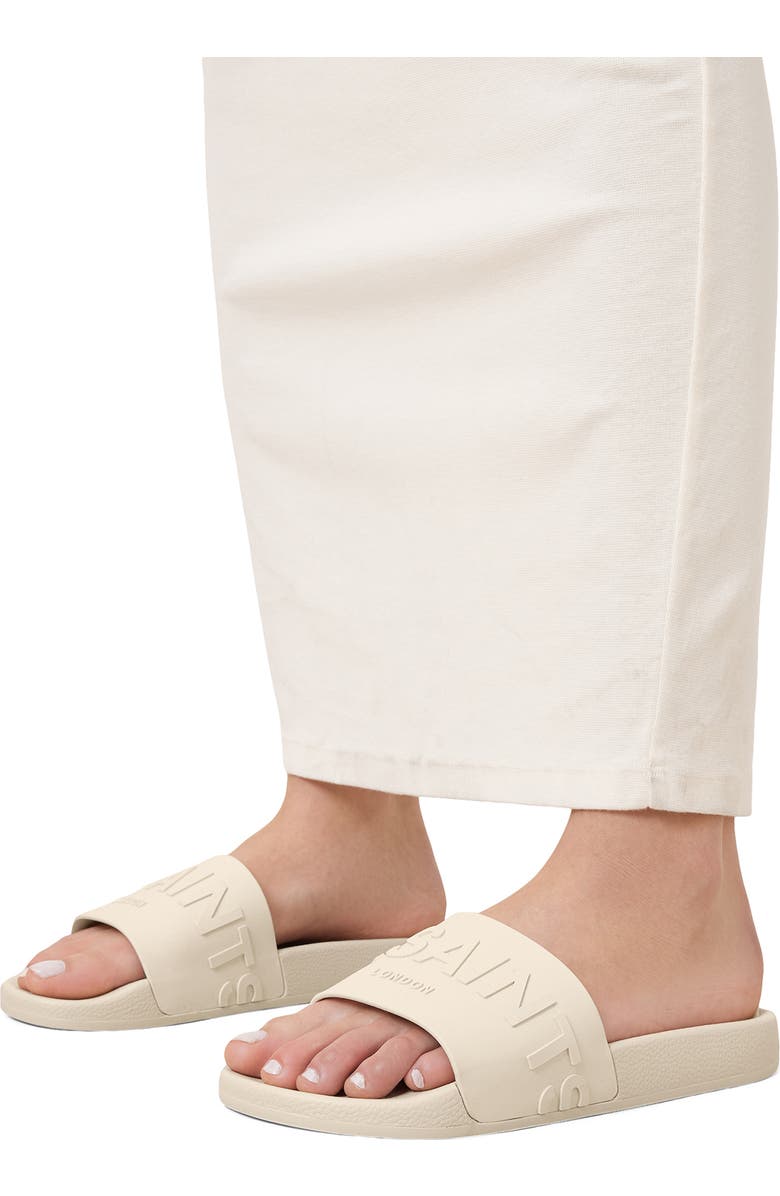 AllSaints Biggy Slide Sandal, Alternate, color, Chalk White