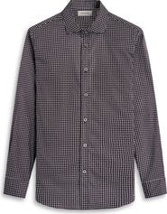 Bugatchi Axel Shaped Fit Geo Print Stretch Cotton Button-Up Shirt