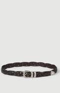 Brunello Cucinelli Braided calfskin belt with detailed buckle and tip