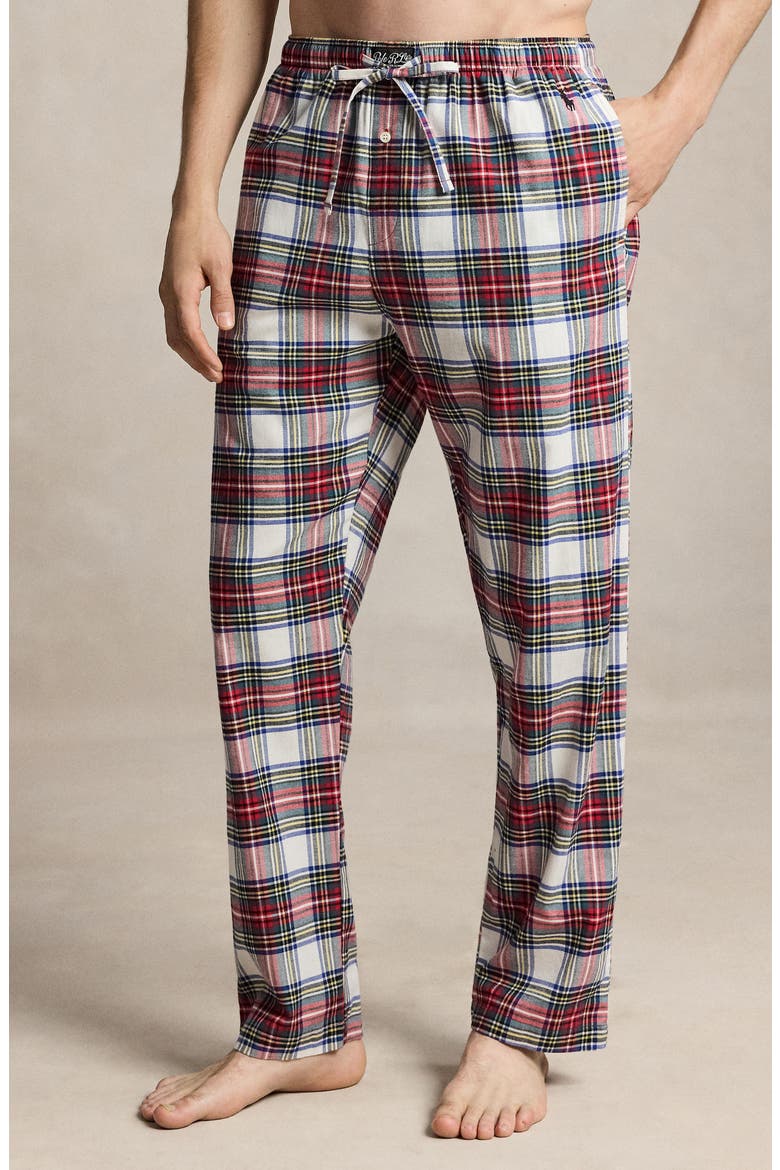 Plaid Flannel Pajama Pants, Alternate, color, STWRTPLD/PBPP
