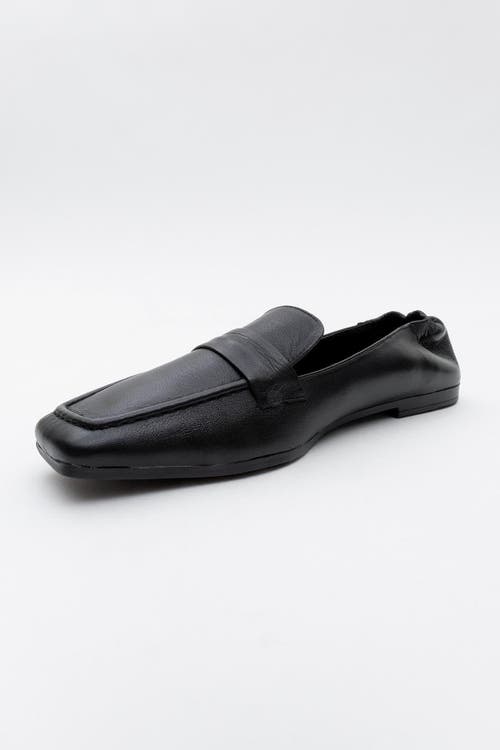 Forever & Always Shoes Liepa Leather Loafers In Black Leather