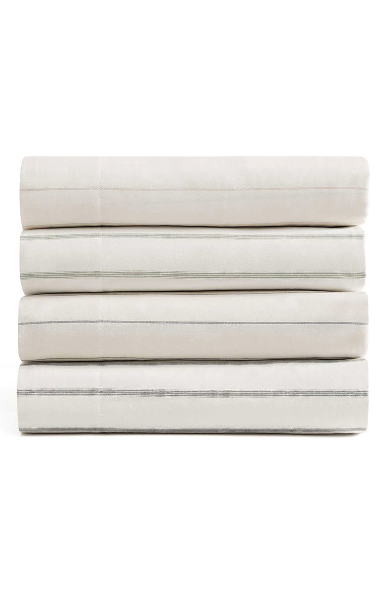 Tommy Bahama Palma Stripe Cotton Sateen Sheet Set, Alternate, color, Brown