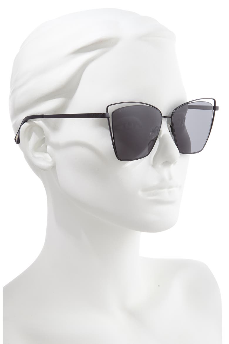 Becky III 57mm Sunglasses, Alternate, color, BLACK/ GREY