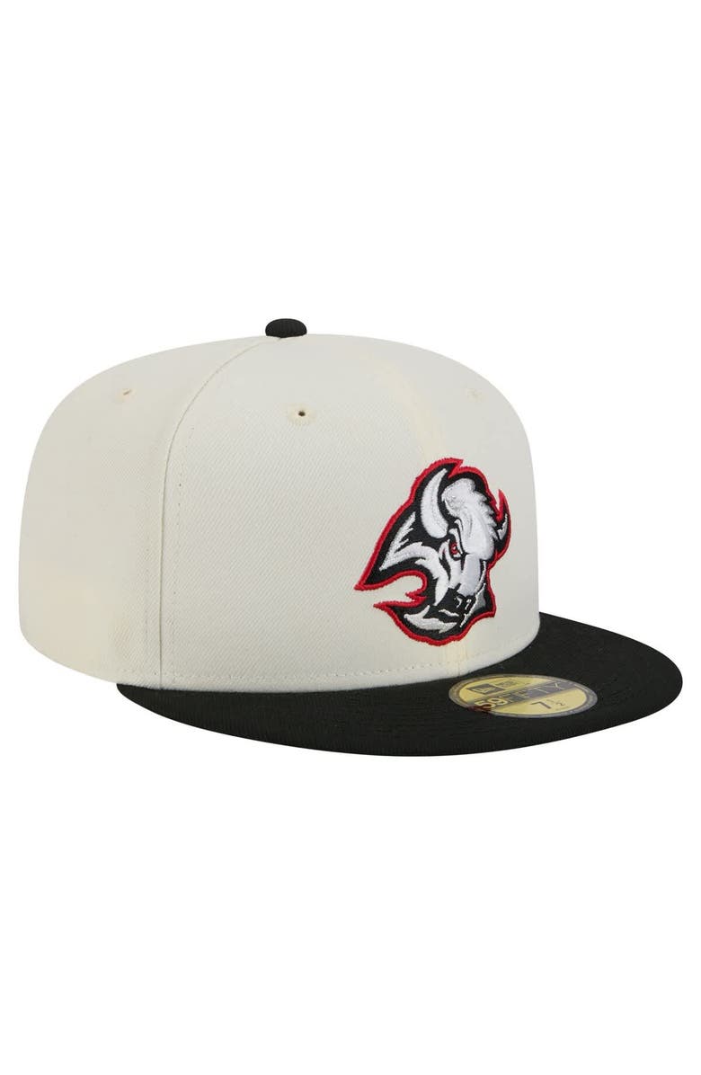 New Era Men's New Era White Buffalo Sabres Chrome Two-Toned 59FIFTY Fitted Hat, Alternate, color,
