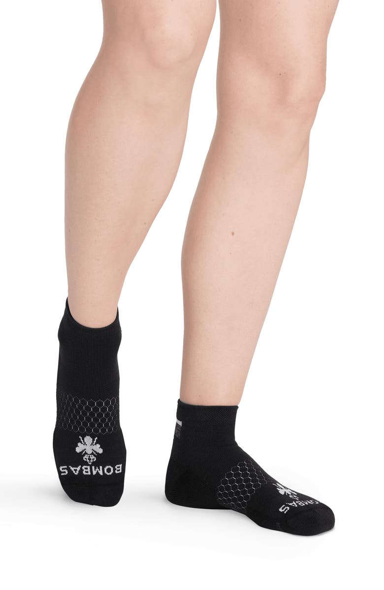 Bombas Marl Performance Compression Quarter Socks, Main, color, 