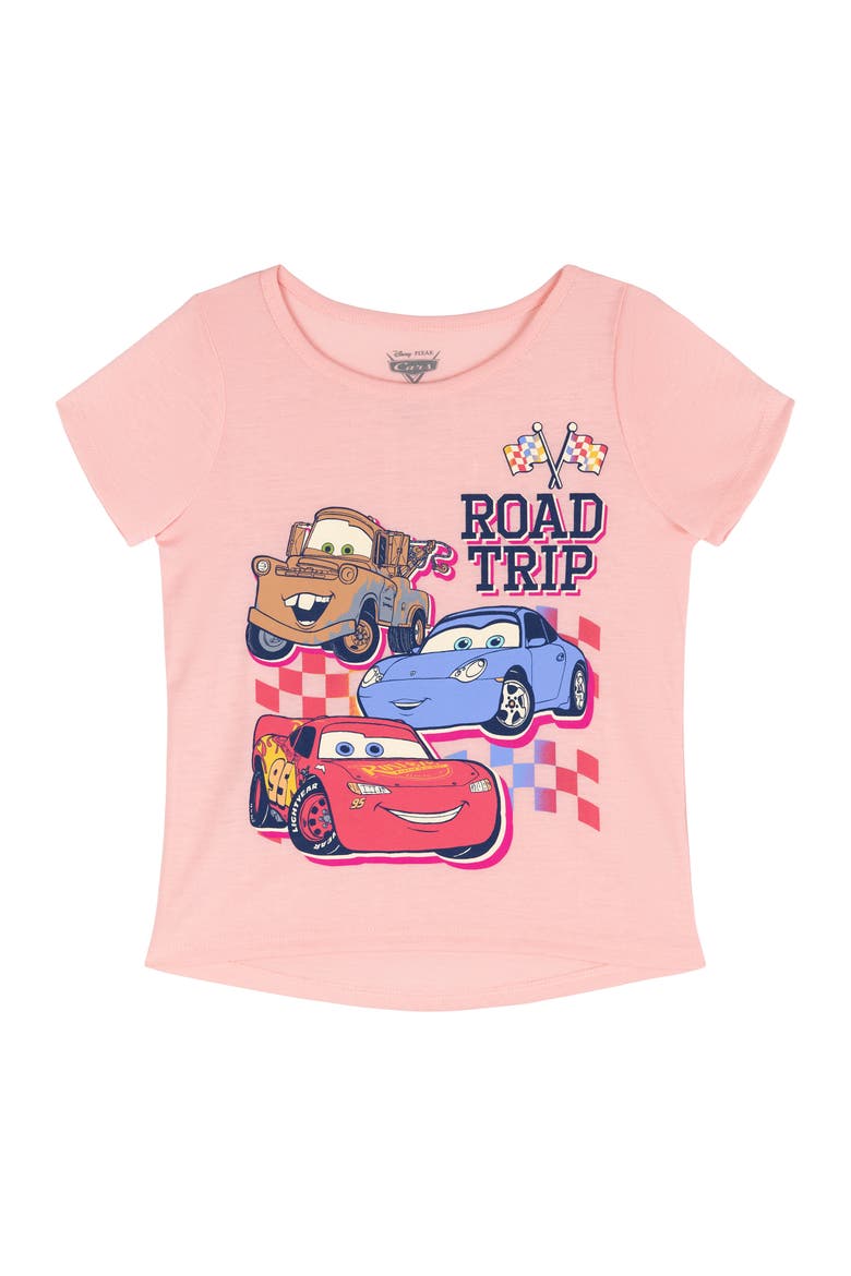 Cars 2-Piece T-Shirt and Dolphin Shorts Set, Alternate, color, Cars Pink Magenta