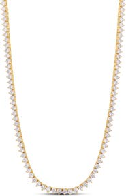 SHYMI Three Prong Round Tennis Necklace