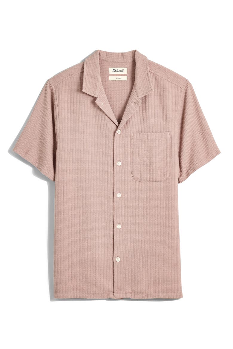 Woven Waffle Cotton Easy Shirt, Main, color, VINTAGE PETAL