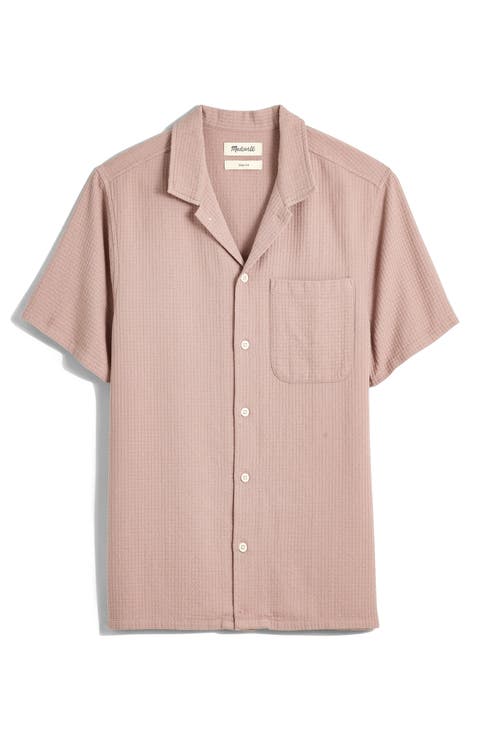Woven Waffle Cotton Easy Shirt