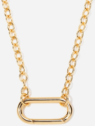 Little Sky Stone Oval Link Connector Necklace