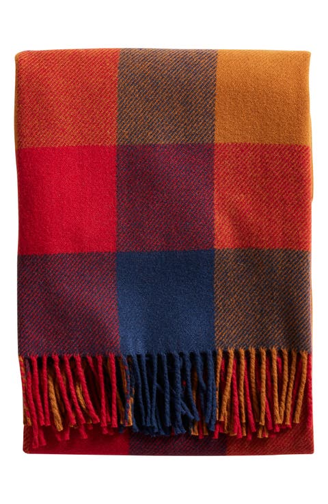 Washable Wool Throw Blanket