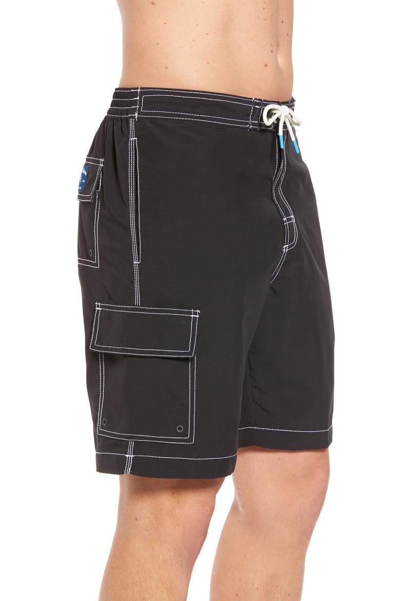 Baja Beach Board Shorts, Alternate, color, BLACK