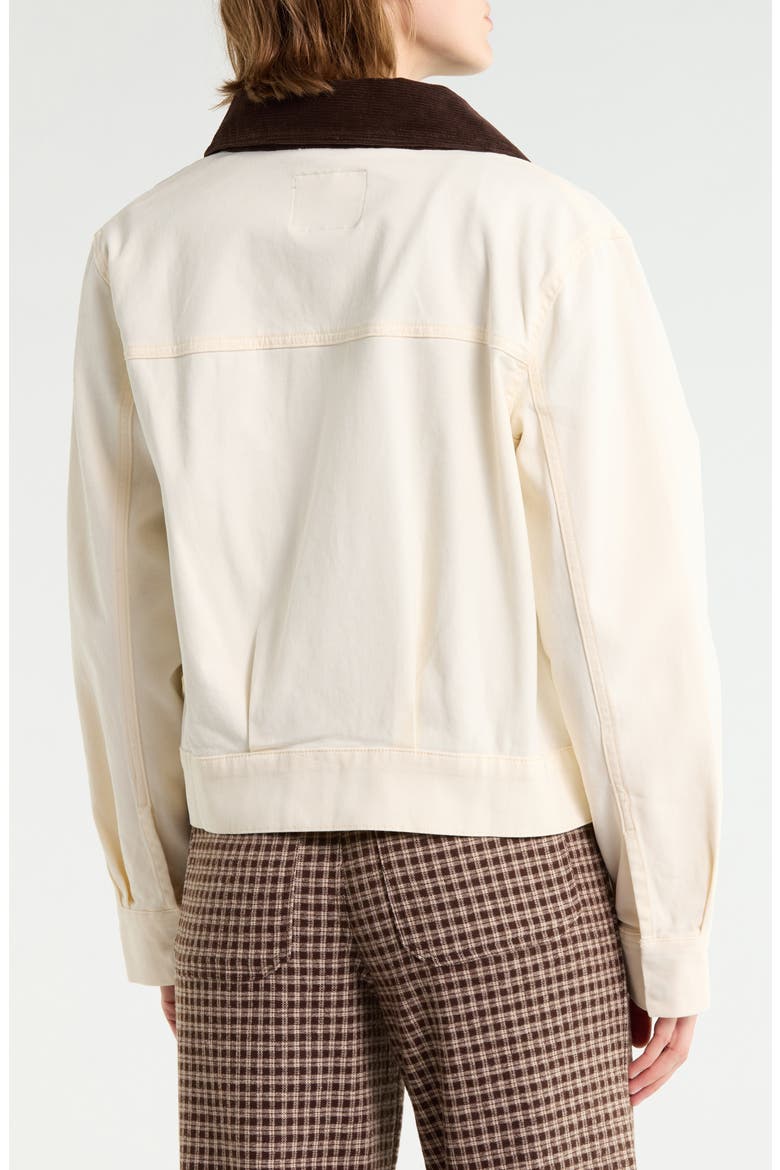 Corduroy Collar Crop Utility Jacket, Alternate, color, MOONSTONE WHITE