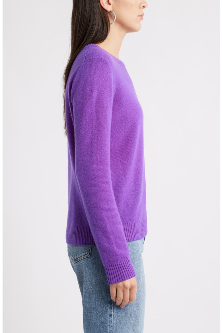 Cashmere Crewneck Sweater, Alternate, color, PURPLE TILANDIA