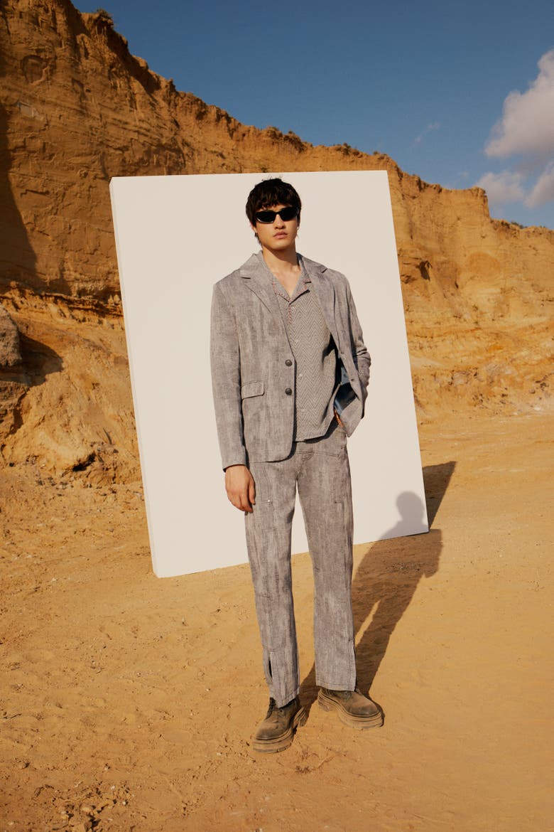 Free Heaven Linen Suit Pant, Alternate, color, grey