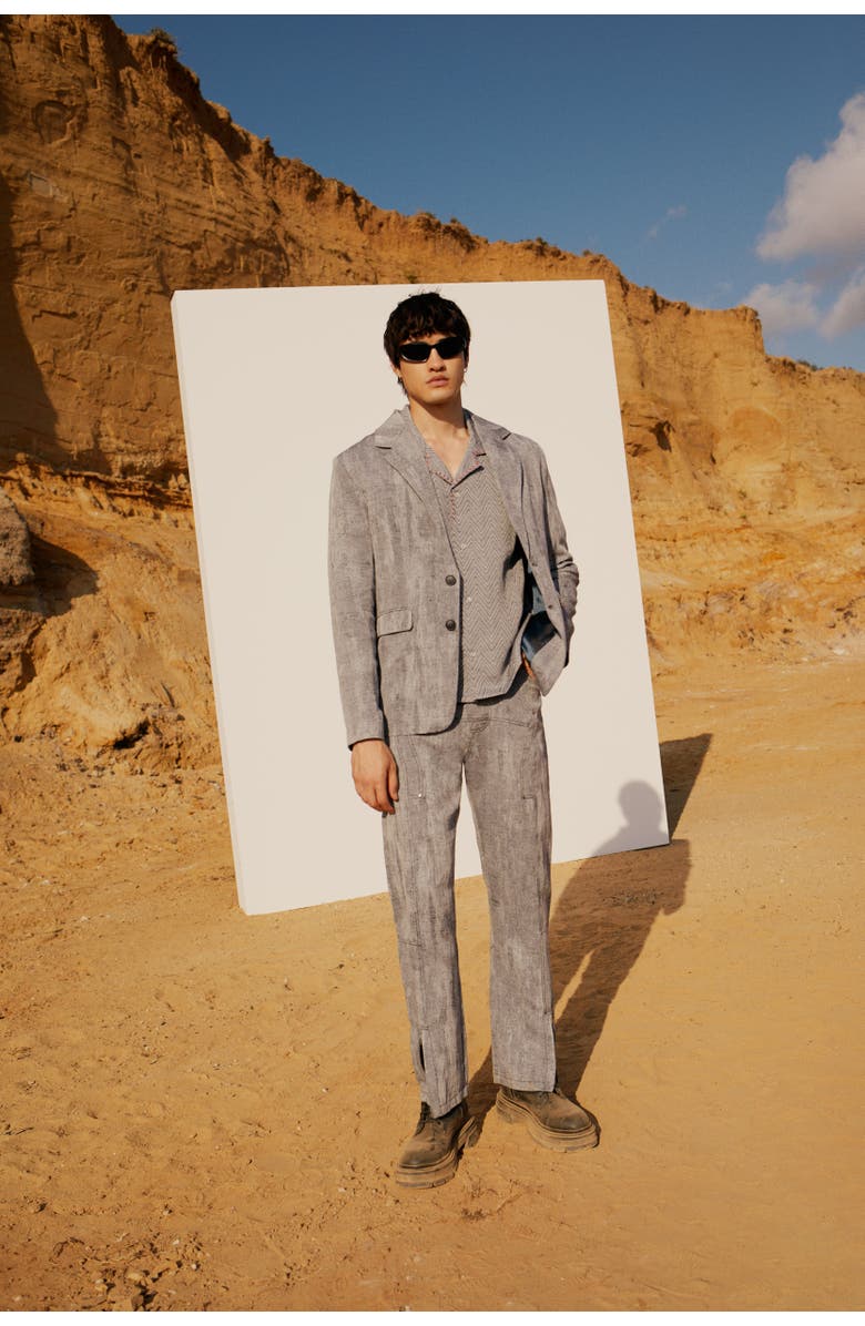 PCFG Free Heaven Linen Suit Pant, Alternate, color, Gray