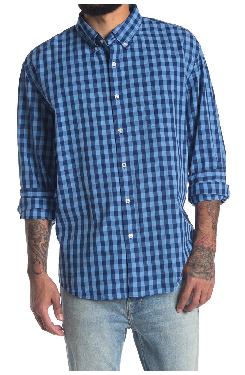 J.CREW FACTORY Washed Plaid Print Long Sleeve Slim Fit Shirt, Alternate, color,