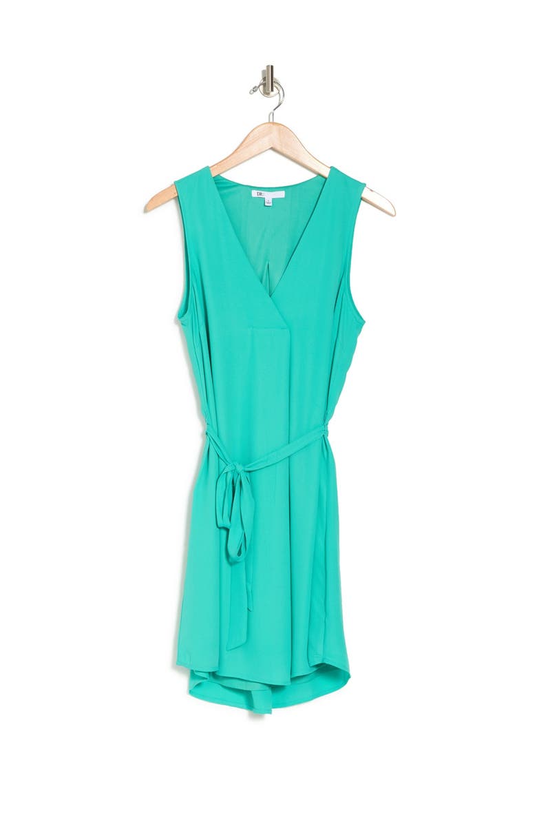 DR2 by Daniel Rainn Floral V-Neck Sleeveless Tie Waist Dress, Alternate, color, 