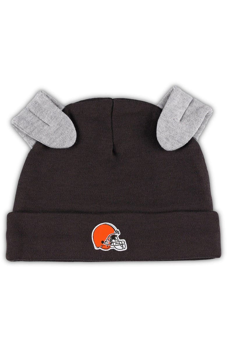 Outerstuff Newborn & Infant White/Brown Cleveland Browns Dream Team Bodysuit Pants & Hat Set, Alternate, color,