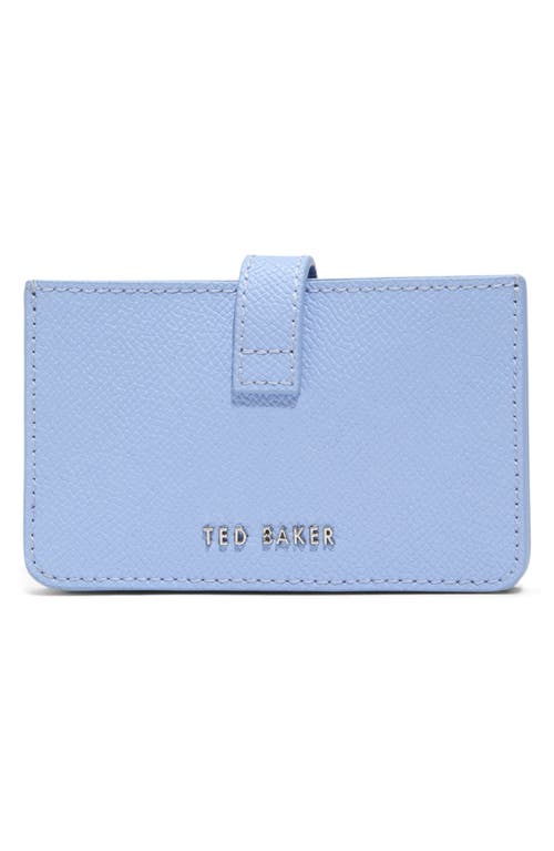 Ted Baker Riann Leather Card Case In Light Blue